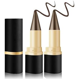 2 stuks eyeliner, watervaste kajalstift, bruin, sneldrogend, veegvaste gel, eyeliner, eyeliner, eyeliner-make-up voor de ideale eyeliner, een dagelijkse lang