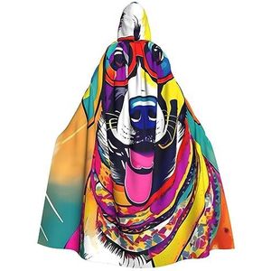 SSIMOO Grappige hond volwassen partij decoratieve cape,Volwassen Halloween Hooded Cloak,Cosplay Kostuum Cape