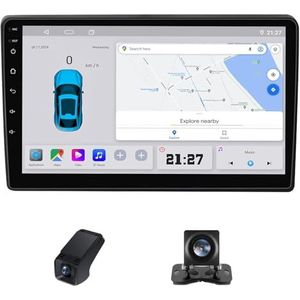 Android autoradio 2 Din geldt voor Hyundai i40 2011-2019 met Draadloze Carplay Android Auto GPS Navi WiFi 9 inch met Bluetooth FM+ Achteruitrijcamera/Stuurwielbediening(X1)