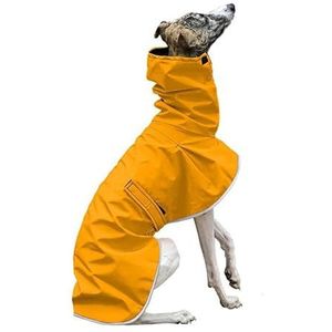 VOODUE hond jas regenjas Italiaanse windhondkleding Waterdichte Whippetjas Winter Verstelbare Greyhound-kleding Winterwarme fleecekleding Warme hondenjas (Color : GEEL, Size : M)