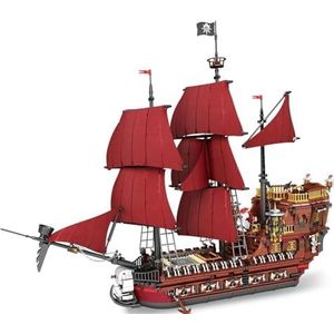 SPIRITS Piratenschip modelbouwsets, rode piraat wraak piratenschip speelgoedbouwset, collectie of display, cadeaus for jongens tieners volwassenen