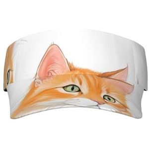 WYJLTTYT Orange Cats Zonnebrandcrème pet voor volwassenen, stijlvolle en verstelbare zonnebeschermingshoed voor dames en heren, Oranje Katten, Eén Maat