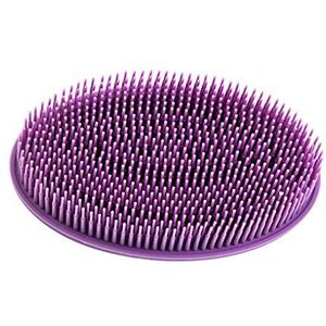 Exfoliërende siliconen zachte borstel babyshower trainingsborstel antislip massage scrubber badgereedschap, paars