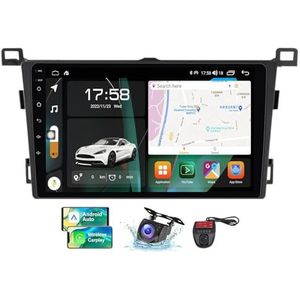 Android 13 GPS-Autoradio voor Toyota RAV4 4 XA40 5 XA50 2012-2018 9 inch Touchscreen met BT 5.0/SWC/FM RDS DAB+ Radio/Carplay Android Auto/DSP Video Stereo Speler + DVR Achtercamera(NF-6)