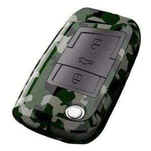 Autosleutel beschermhoes Voor Golf 7 MK7 Voor MK2 Voor SEAT Voor Ateca Voor Leon FR 2 Voor Ibiza Voor Octavia ABS Koolstofvezel Autosleutel Case Cover Fob Sleutel Shell(1 UK)