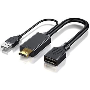 Mini-videomixer, Pro-switcher, HDMI Naar Displayport Converter Kabel 4K HDMI2.0 Adapter for PC TV Box Xbox PS4 PS5 Laptop Projector HDMI naar DP Kabel met brede compatibiliteit, eenvoudig in te stelle