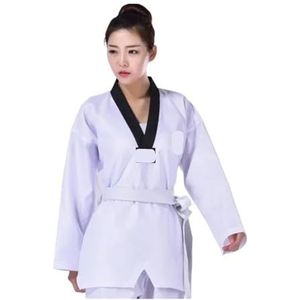 Judopakken Taekwondo-uniform kospak volwassenen karate training wedstrijdkleding Kung Fu uniseks kostuums voor training (wit, 170 cm)