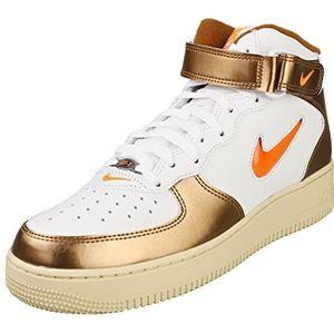 Nike Air Force 1 Mid QS Sneakers voor heren, Wit goud, 45 EU