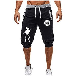 NP Zomer heren shorts running jogging fitness sport broek - zwart - XL