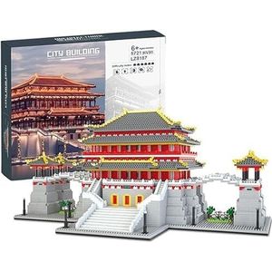 Creatieve architectuur Chinese stijl Tang-bouwsteenmodel (5721 PCS) Micro-architectonisch model geassembleerde bouwstenen kleine deeltjes bouwsteenspeelgoed voor kinderen