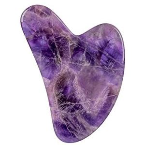 Natuurlijke Rose Jade Roller Gezicht Massage Gua Sha Board Kristal Steen Jade Massager Lichaam Gezicht Oogscraping 1 Stuk, Home Collection (Kleur: Paars)