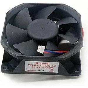 For For CPUs MF75251V1-Q020-G99 75mm 12V 3.60W 3-Wire Hydraulic Bearing Fan LMNCBVYA