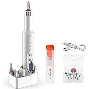 Nagelvijl elektrisch, Draadloze nagelboormachine, 18000 RPM elektrische manicuremachine, draagbare nageldraaibankfrees for manicure-pedicuresalon