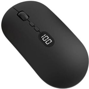 Draadloos met een schermmuis, 7 toetsen gamingmuis 2,4 GHz draagbare Bluetooth-compatibele muis 2400 dpi USB-poort computer voor laptop kantoormuis (zwart)