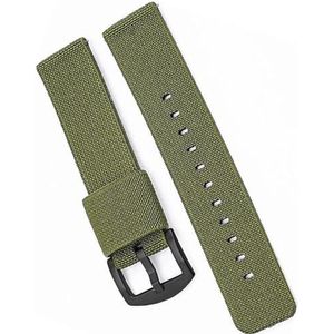 yeziu Sport Nylon Canvas watch Strap for Samsung Smart Watch Bracelet for Huawei 46MM 42MM Active Gear S3 Frontier(Color:Army02,Size:22mm)