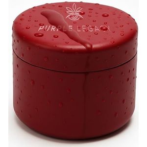 PURPLE LEGACY Ultra lichte Stash Box, aluminium doos, waterdicht, luchtdicht, ø63 x 45 mm, uv-licht beschermde box voor pillen, kruiden, specerijen, rood, groot