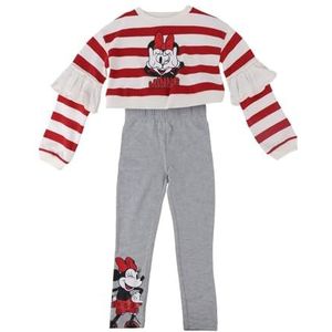 CERDÁ LIFE'S LITTLE MOMENTS Minnie katoenen trainingspak voor kinderen, comfortabel en zacht, voor dagelijks gebruik, sportkleding voor kinderen, Minnie, maat 3, 4, 5 of 6 jaar, rood, 3 Jaar