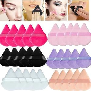 Make-up Sponzen Driehoek Poederdons Make-up Sponzen Gezicht Ogen Contouren Schaduw Cosmetische Foundation Make-up Tools (Color : White-2pcs)