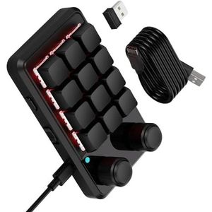 STBQHG Het programmeerbare Toetsenbord van het 12 Zeer belangrijke Mechanische Gokken met RGBs-Backlights en Twee Knoppen & USB C