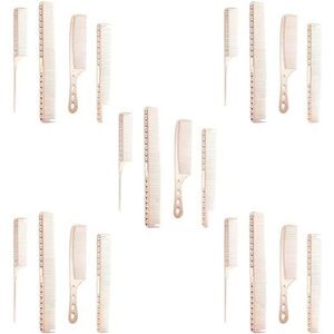 5 set 4pack/lot Ergonomische Handvat Voor Meer Comfortabele Haar Kammen Ervaring Comfortabeler Om Metalen Haar Snijden Kam, Rose goud