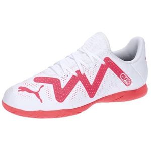 PUMA Unisex Kids Toekomst Play It Jr Voetbal Schoen, Puma Witte Vuur Orchidee, 30 EU