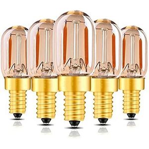 5 stks T22 DIMBARE LED Edison Gloeilamp E12 / E14 1W 12V 24 V LED Filament Lamp Vintage Industriële Decoratieve Bollen voor Bar Home Restaurant,E14 12~24v
