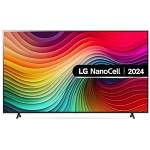 LG 86NANO81T6A 86 inch, 4K Nanocell, Smart TV, HDR10, WebOS24, Serie 81, high-performance processor, Dolby Digital Plus, Gaming, Alexa/Google Assistant, zwart