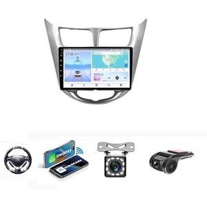 Android 13 Auto Stereo MP5 Player 9'' Screen Autoradio Voor Hyundai Accent Verna 2010-2016 Car-play Android Auto GPS-navigatie Bluetooth RDS FM AM DAB+ Radio Stuurbediening Voice Control(NF-3 8Core
