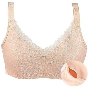 Katoenen BH Prothese Pocket Post-Chirurgische Voor Midden Oudere Vrouwen - Mastectomie Slaap Yoga Alledaagse Top Ondergoed (Kleur: Roze, Maat: 80/36B)