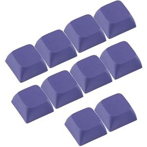 Set keycaps, 1U XDA, 10 stuks, blanco, meerkleurig, van PBT, installatie van mechanisch toetsenbord