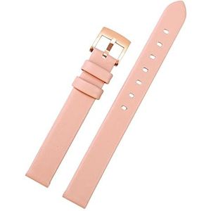 WIKUNA Echt lederen band voor Swarovski 5158517/5158544/5158972 horlogeaccessoires Mode armband 12mm klein formaat horlogeband vrouwelijk (kleur: roze roségoud, maat: 12mm)