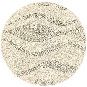 Breeze badmatten - Crème beige vloerkleed Ø 70 Modern, Rond Vloerkleed