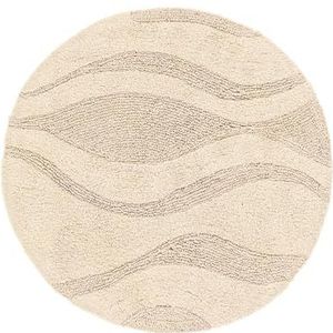RugVista Breeze Badmatten - Crème beige Ø 70