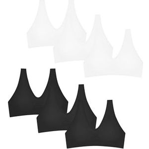 Back to School 6-pack naadloze trainingsbeha met verwijderbare vullingen Veelkleurige crop top voor 8-14 jaar (12-14 Years, 3362-Combo2)