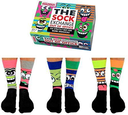 United Oddsocks The Sock Exchange-Out Of Office, UK 6-11 EUR 39-46 US 7-12, Veelkleurig, Uit, One size