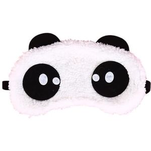UYFRD Leuke cartoon gezicht witte panda oogmasker oogschaduw schaduw slaap katoenen bril oogmasker slaapmasker oogbedekking gezondheidszorg 3 stijlen (PR, 1 stuks)
