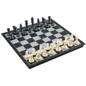 Schaakset Schaakbord Magnetisch schaak Reisschaakbordset met opvouwbaar schaken 2 extra koninginnen for beginners en volwassenen Feest