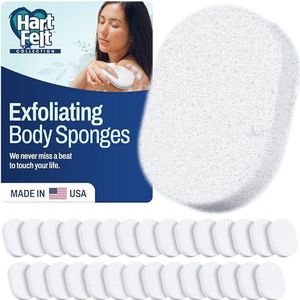 Hartfelt 30 stuks ovale peelingsponzen voor lichaam, rug, armen
