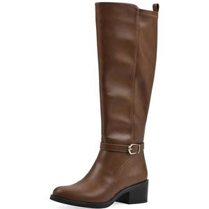 WHITE MOUNTAIN Aangepaste paardensportlaars voor dames, kastanje/glad, 4.5 UK, Kastanje Glad, 4.5 UK Wide