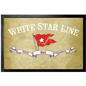 1art1 Titanic White Star Line Banner Deurmat 60x40 cm