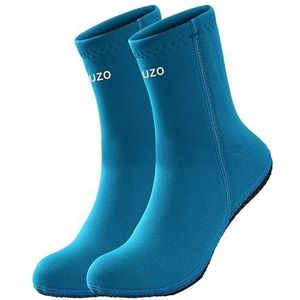 WYYHAA Neopreen watersokken van 3 mm voor snorkelen, surfen, kajakken - antislip, thermische, duurzame wetsuitsokken, Blauw, L