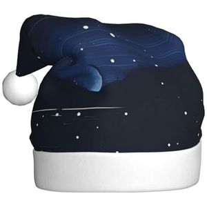 MYGANN Donkerblauw Nachtzicht Unisex Kerst Hoed Voor Thema Party Kerst Nieuwjaar Decoratie Kostuum Accessoire
