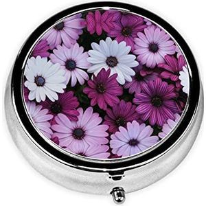 Bloesem Bloem Ronde Pillendoos Decoratieve Doos Pillendoos, Twee Compartiment Pillendoosje