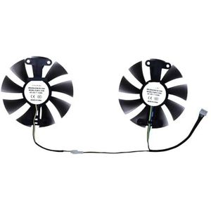 2 stuks/set, GPU-koeler, FL8015 12VB, ventilator voor grafische kaarten, voor SJS voor AMD RX 580 RX580 8GB 2048SP Gaming White Edition, koeling voor videokaarten