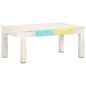 DIGBYS Salontafel Wit 110x60x45 cm Massief Mangohout