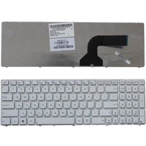 hJNGdU Russisch toetsenbord compatibel met A-su-s G53S G73S K53SD K53SF K54HR K54HY K54S wit en zwart laptoptoetsenbord (WIT)
