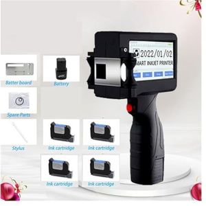 Mini Inkjet Printer 12,7 mm slimme handheld codeermachine, flesdop logo labelverpakking kleine inkjetprinter draagbaar instelbare afdrukhoogte(Printer- 4 ink)