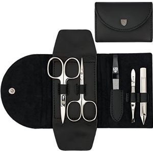 DREI SCHWERTER Solingen Germany Nagelset 'Anzio I' 5-delig. Manicure pedicure reizen etui set nagelverzorging nagelbenodigdheden stalen instrumenten merkkwaliteit manicure set echt leer in