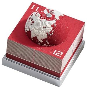 3D Kunstkalender Memo Pad 2024, Unieke 3D Memo Pad Tijdstuk Kalender 2024, 3,43x3,43x3,5in Aarde Kalender, Kleverig Sculptuur Papier Aarde Model Voor DIY Cadeau, Desktop Decoratie 5 Kleuren