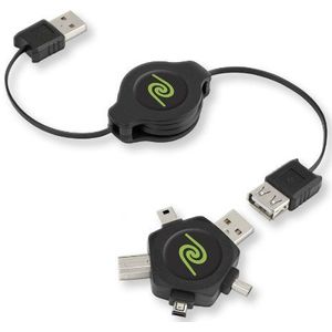 Retrak EUCABLESTAR USB-sterren-adapter, zwart